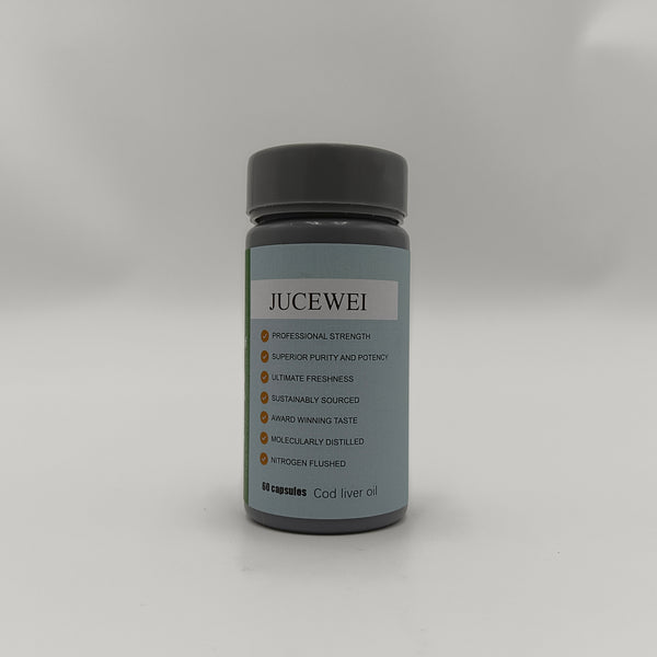 JUCEWEI Cod liver oil 60 soft capsules of cod liver oil, odorless, supporting overall health