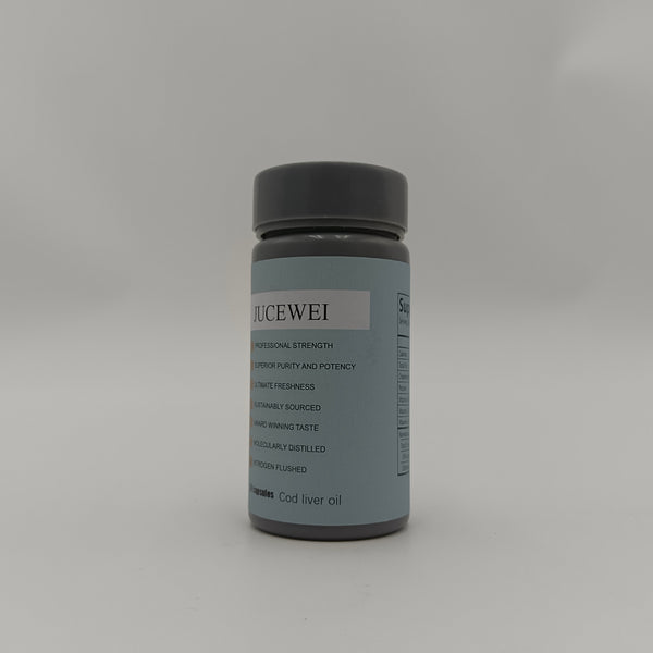 JUCEWEI Cod liver oil 60 soft capsules of cod liver oil, odorless, supporting overall health