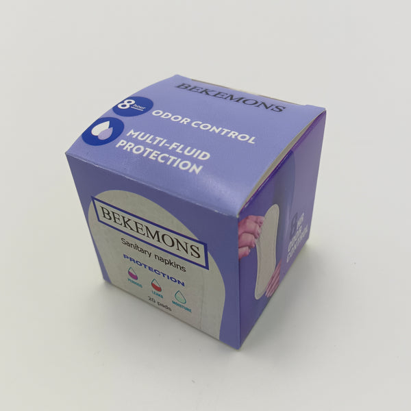 BEKEMONS Sanitary napkins Breathable sanitary napkins for women, 20-piece set, 8-hour leak-proof