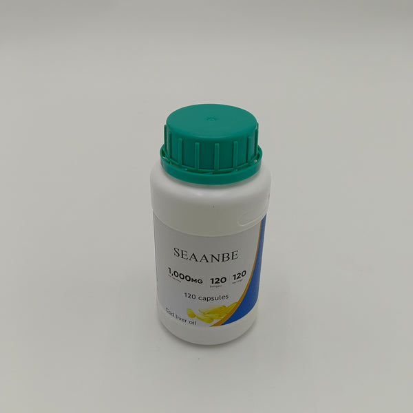 SEAANBE Cod liver oil 120 capsules per pack, Cod liver Oil soft Capsules 1000mg