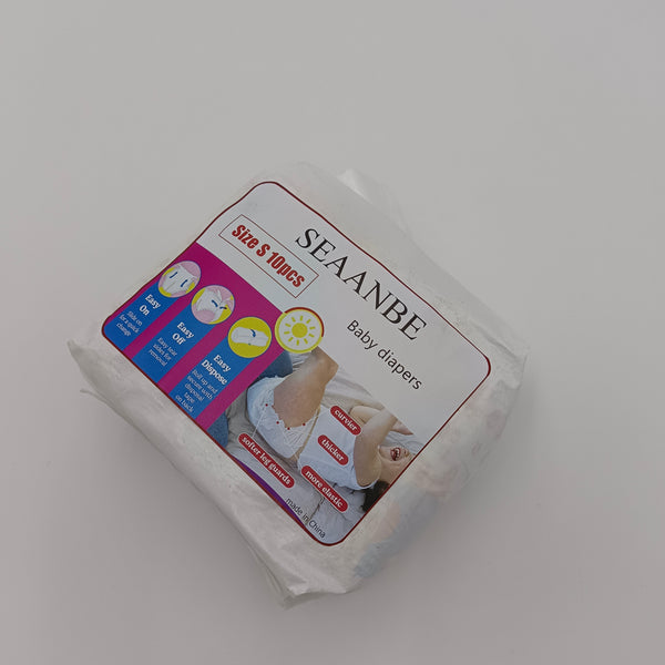 SEAANBE Baby diapers S-size 10-piece baby diapers with easy-to-put on and take off and leak-proof design