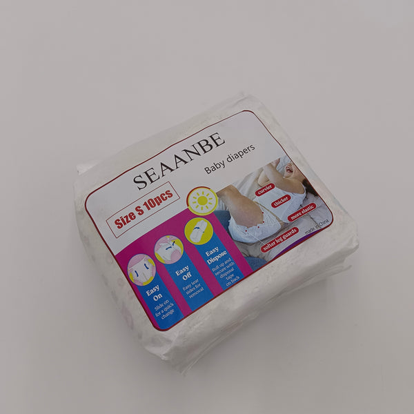 SEAANBE Baby diapers S-size 10-piece baby diapers with easy-to-put on and take off and leak-proof design