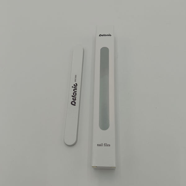 nail files Professional Nail File, Dual Sided 600/3000 Grit, 7 Inch, White