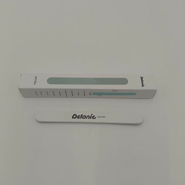 nail files Professional Nail File, Dual Sided 600/3000 Grit, 7 Inch, White