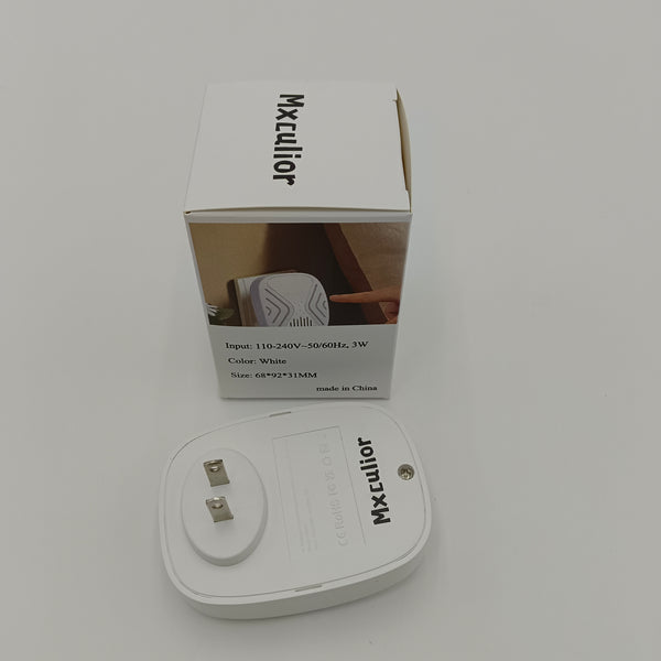 Mxculior Ultrasonic pest repellers Household plug-in - safe and silent - White mini ultrasonic mosquito repellent
