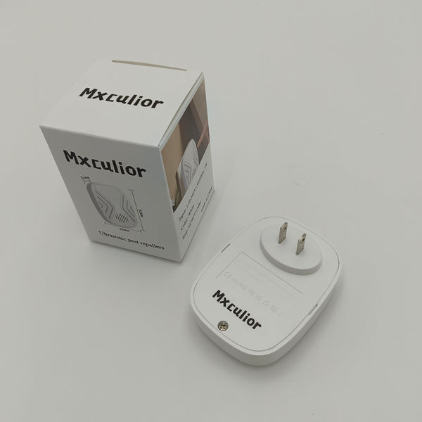 Mxculior Ultrasonic pest repellers Household plug-in - safe and silent - White mini ultrasonic mosquito repellent