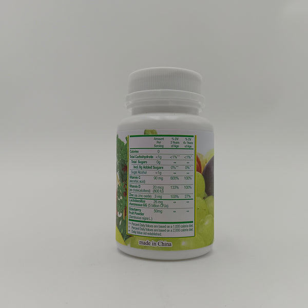 Fynzylarv Probiotic supplements 50 capsules Probiotic soft Capsules, containing vitamin C/ zinc/elderberry