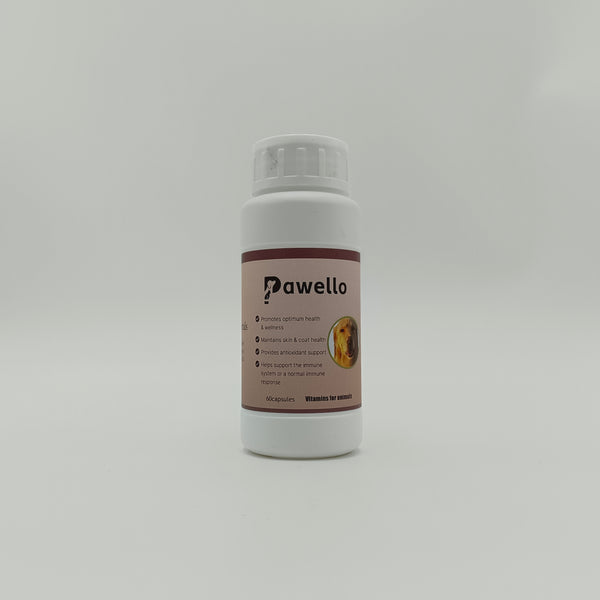Pawello Vitamins for animals 60 capsules Animal multivitamin capsules for all dogs and cats