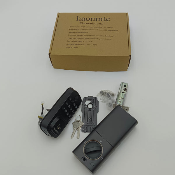 haonmte Electronic locks Smart Electronic Lock, Fingerprint and Password Entry, Multi-Access Digital Cabinet Lock with Keypad