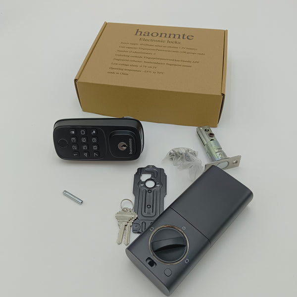 haonmte Electronic locks Smart Electronic Lock, Fingerprint and Password Entry, Multi-Access Digital Cabinet Lock with Keypad