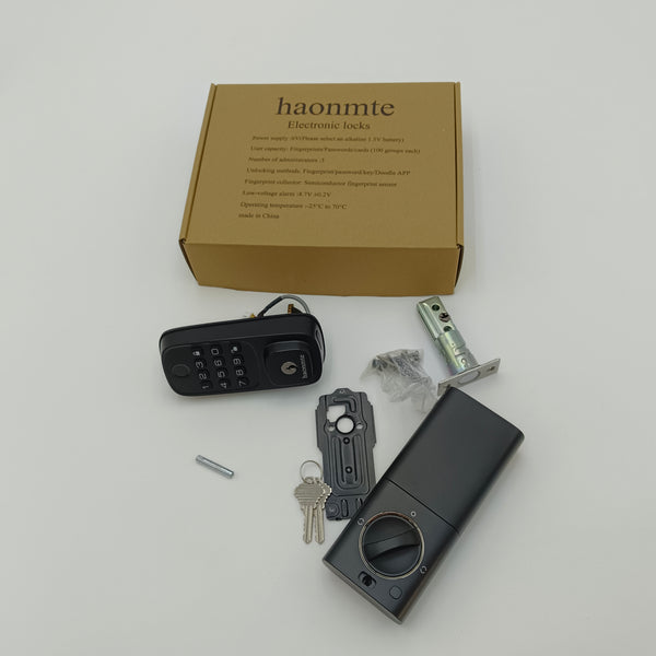 haonmte Electronic locks Smart Electronic Lock, Fingerprint and Password Entry, Multi-Access Digital Cabinet Lock with Keypad