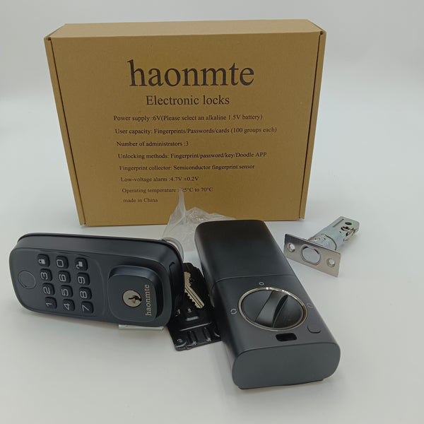 haonmte Electronic locks Smart Electronic Lock, Fingerprint and Password Entry, Multi-Access Digital Cabinet Lock with Keypad