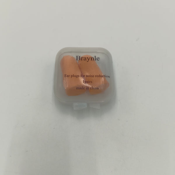 Braynle plugs for noise reduction Reusable Orange Noise Reduction Ear Plugs with Storage Case, 1 Pair