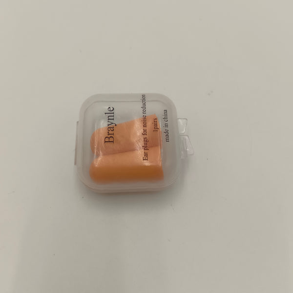 Braynle plugs for noise reduction Reusable Orange Noise Reduction Ear Plugs with Storage Case, 1 Pair