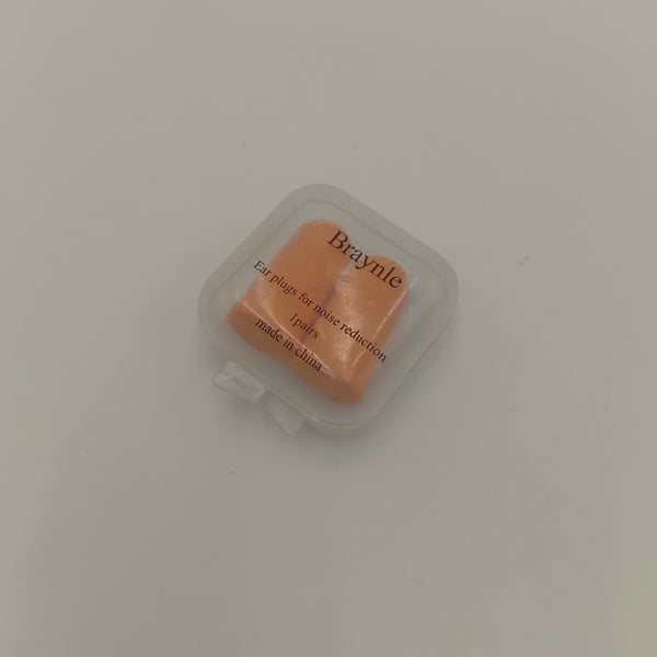 Braynle plugs for noise reduction Reusable Orange Noise Reduction Ear Plugs with Storage Case, 1 Pair