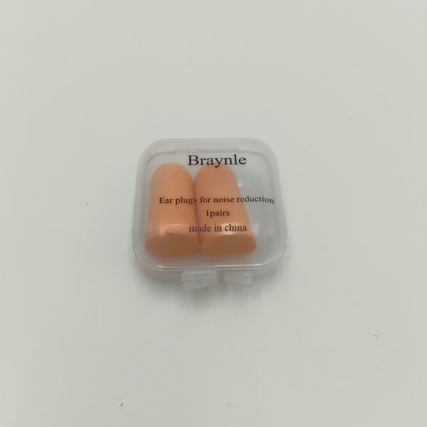 Braynle plugs for noise reduction Reusable Orange Noise Reduction Ear Plugs with Storage Case, 1 Pair