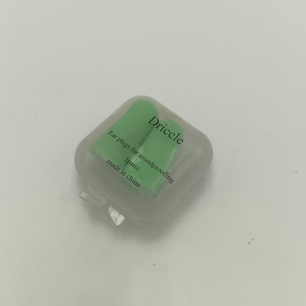 Driccle plugs for soundproofing Foam Ear Plugs for Noise Reduction, 1 Pair, Green with Storage Case