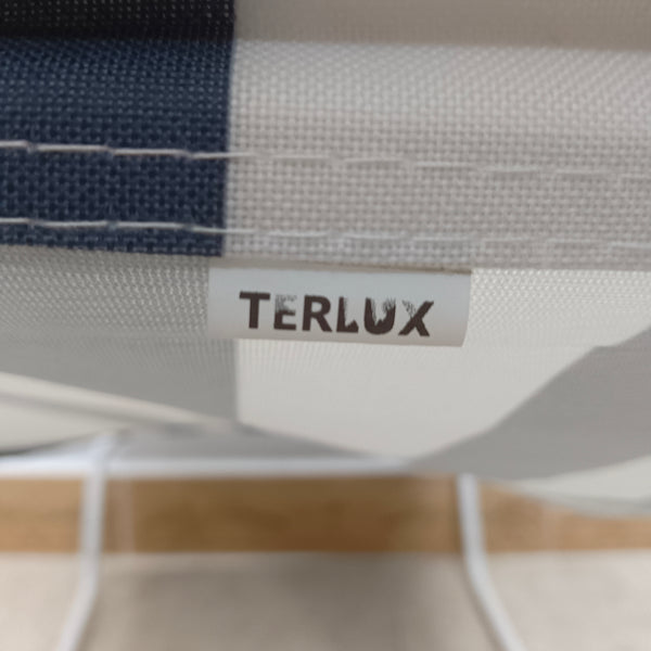 TERLUX Beach chairs Portable Outdoor Beach Chair with Metal Frame, Navy Blue and White Striped