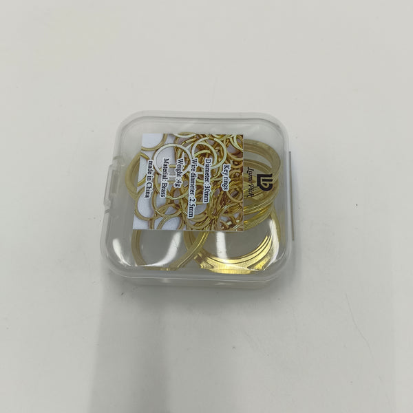Lume Pick Key rings Brass Key Rings, 30mm Diameter, 2.5mm Wire Thickness