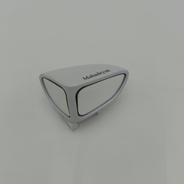 Mahadeyuk Rearview mirrors for automobiles White ABS Car Rearview Mirror, 10.5 x 6.5 cm, Universal Mount