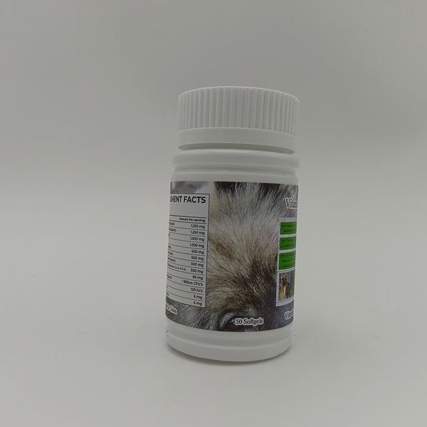 Vitamoleculor Vitamins for pets Universal vitamin soft capsules for dogs and cats, anti-aging and immune formula, 50 capsules