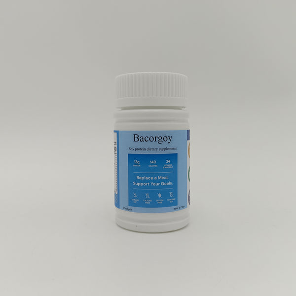 Bacorgoy Soy protein dietary supplements Portable soy protein dietary supplement, 45 soft capsules