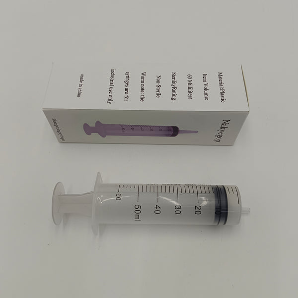 Nakyegop Shampooing syringes 60ml Capacity, Clear Plastic Syringe