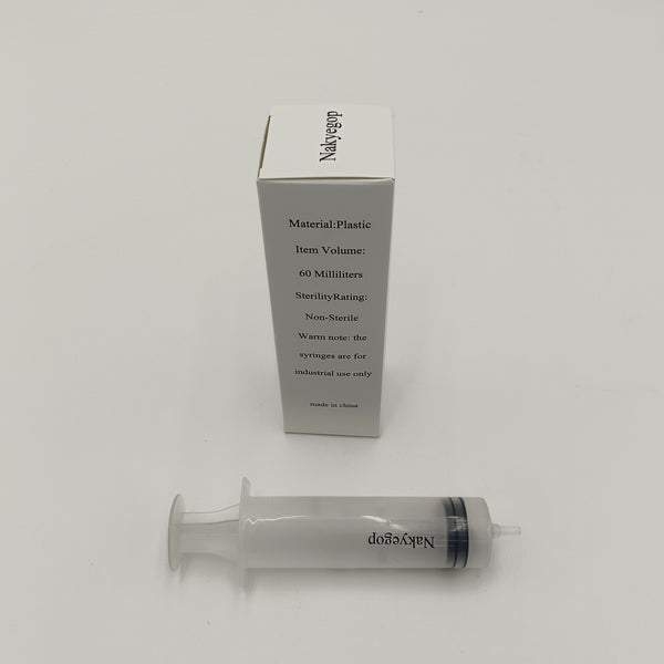 Nakyegop Shampooing syringes 60ml Capacity, Clear Plastic Syringe