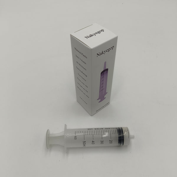Nakyegop Shampooing syringes 60ml Capacity, Clear Plastic Syringe