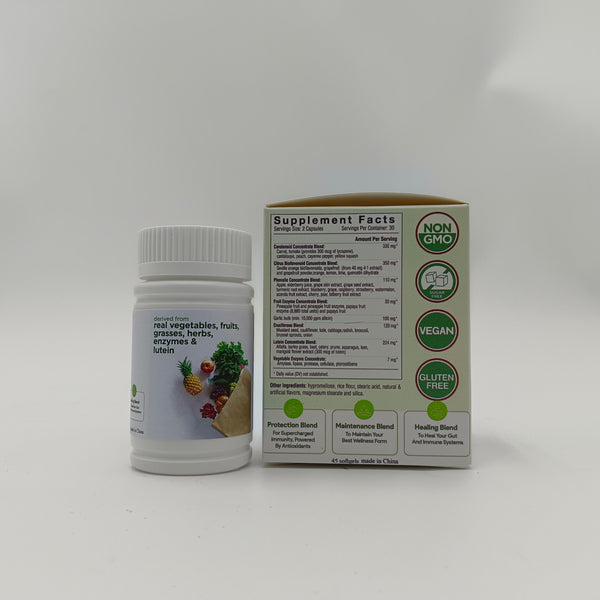 CalmRest Dietaryfood supplements Natural vegetable and fruit dietary supplement, 45 soft capsules