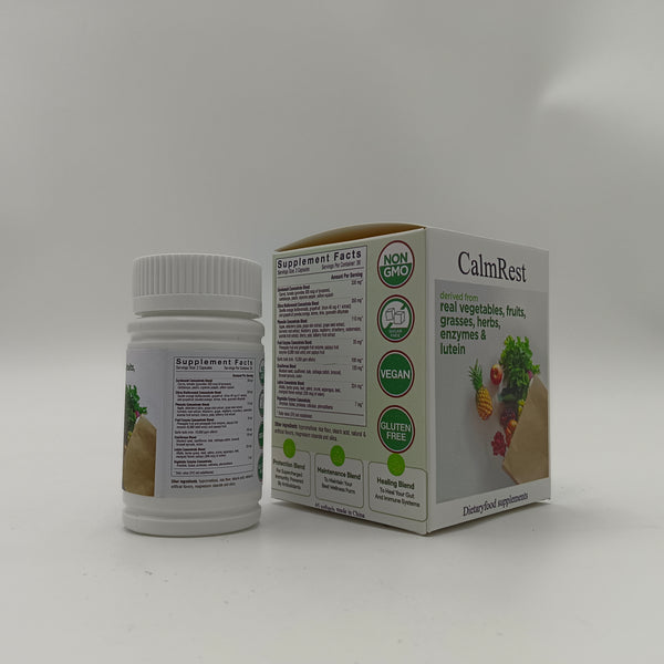 CalmRest Dietaryfood supplements Natural vegetable and fruit dietary supplement, 45 soft capsules