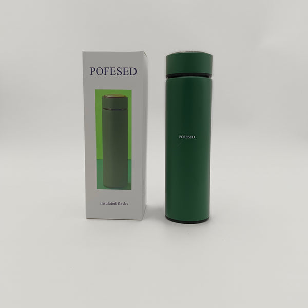 POFESED Insulated flasks Stainless Steel Insulated Flask, 6.5x23cm, Hot & Cold Thermos, Green