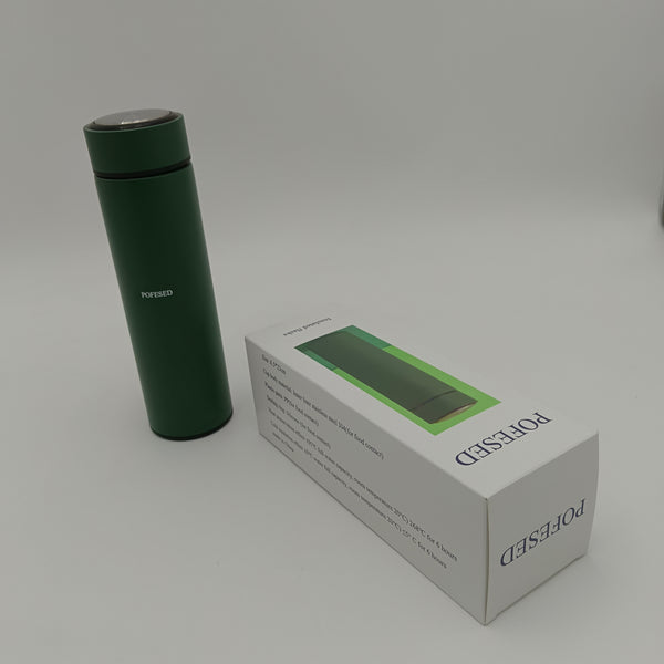 POFESED Insulated flasks Stainless Steel Insulated Flask, 6.5x23cm, Hot & Cold Thermos, Green