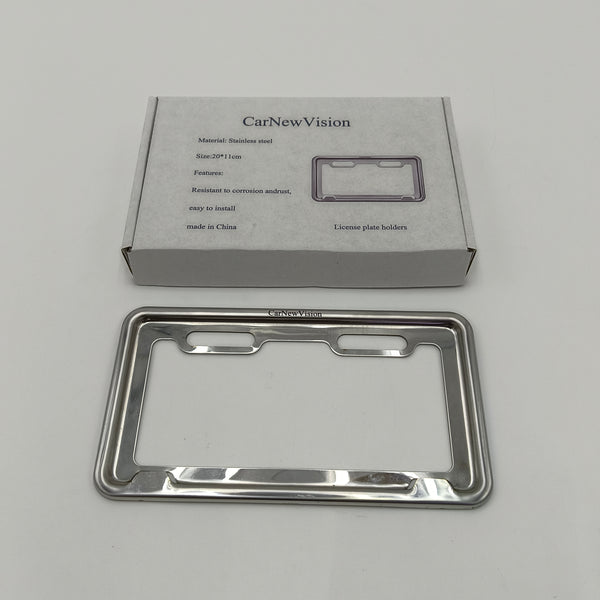 CarNewVision License plate holders Stainless Steel License Plate Frame, 20 x 11 cm