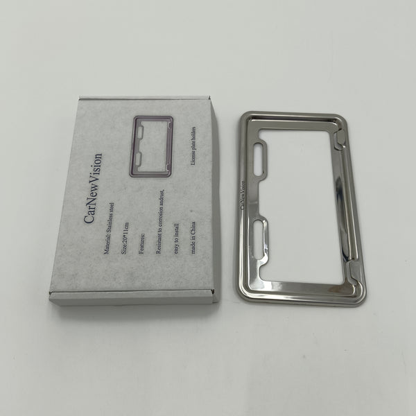 CarNewVision License plate holders Stainless Steel License Plate Frame, 20 x 11 cm