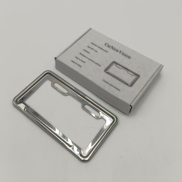 CarNewVision License plate holders Stainless Steel License Plate Frame, 20 x 11 cm