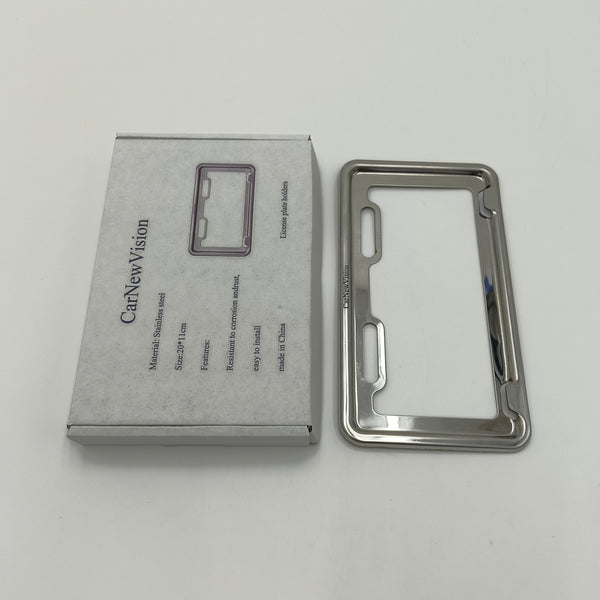 CarNewVision License plate holders Stainless Steel License Plate Frame, 20 x 11 cm