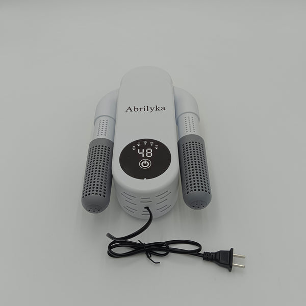 Abrilyka Electric shoe driers for household purposes Electric Shoe Dryer, Digital LED Display, Dual Heating Tubes, White