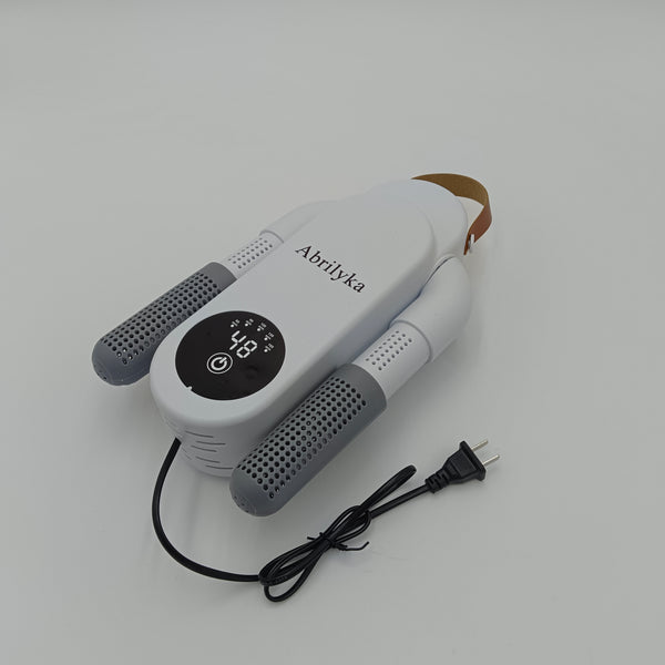 Abrilyka Electric shoe driers for household purposes Electric Shoe Dryer, Digital LED Display, Dual Heating Tubes, White