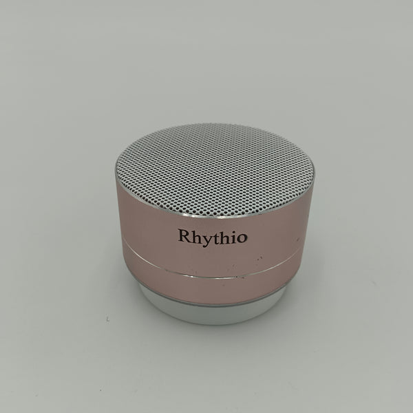 Rhythio Loudspeakers Portable Bluetooth Speaker, Rose Gold Metal, 2-3 Hour Battery Life