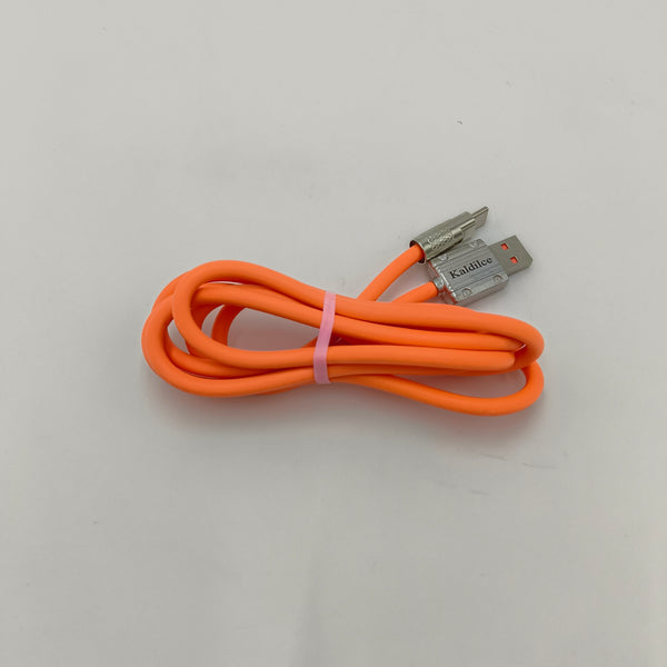 Kaldilce USB cables Orange USB Cable for Tablets and Mobile Devices, Metal Connectors