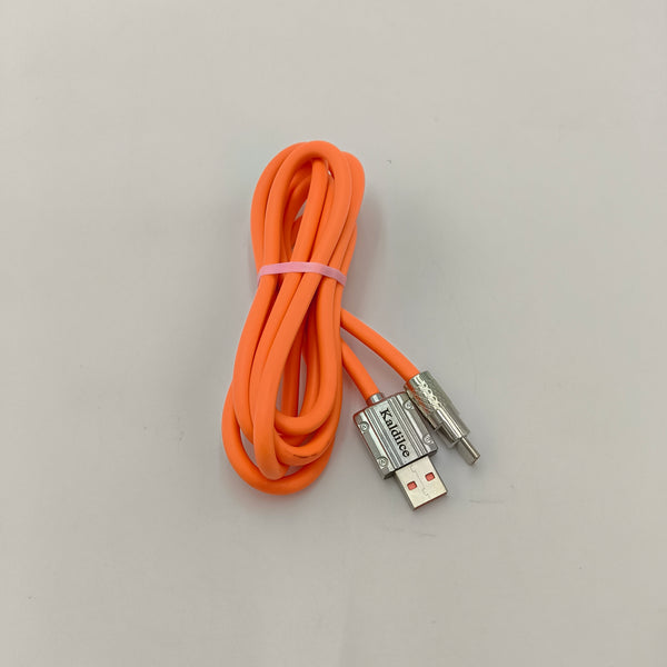 Kaldilce USB cables Orange USB Cable for Tablets and Mobile Devices, Metal Connectors