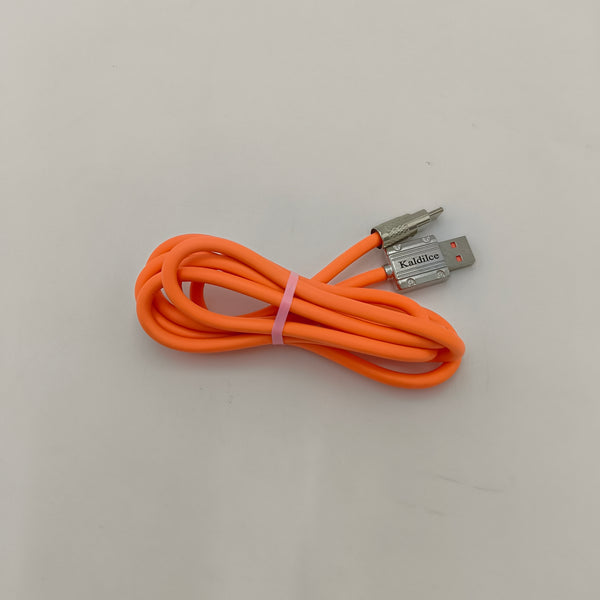 Kaldilce USB cables Orange USB Cable for Tablets and Mobile Devices, Metal Connectors