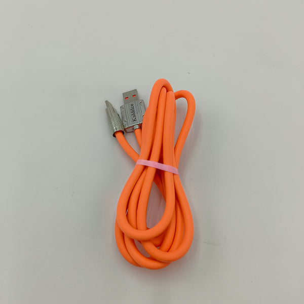 Kaldilce USB cables Orange USB Cable for Tablets and Mobile Devices, Metal Connectors