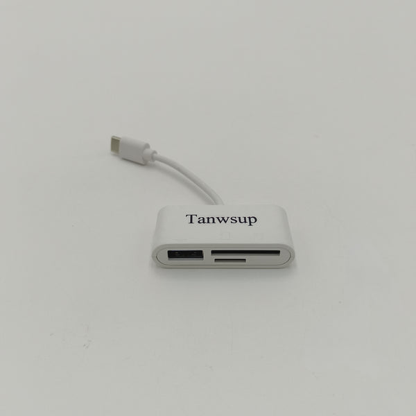 Tanwsup USB card readers Portable White USB Card Reader with Multiple Slots