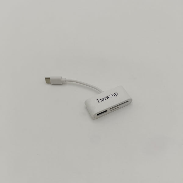 Tanwsup USB card readers Portable White USB Card Reader with Multiple Slots