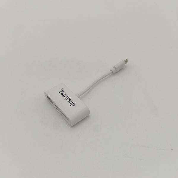 Tanwsup USB card readers Portable White USB Card Reader with Multiple Slots