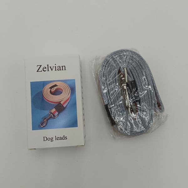 Zelvian Dog leads Multicolor Cotton Rope Dog Leash, 72 Inch Length, Metal Clip