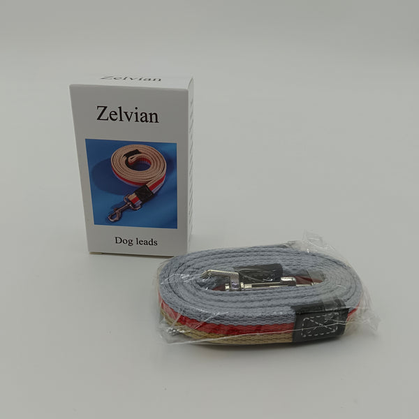 Zelvian Dog leads Multicolor Cotton Rope Dog Leash, 72 Inch Length, Metal Clip