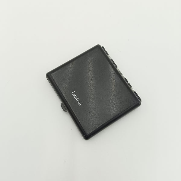 Lantcai Cigarette boxes Premium Slim Black Cigarette Case, Classic Hinged Design